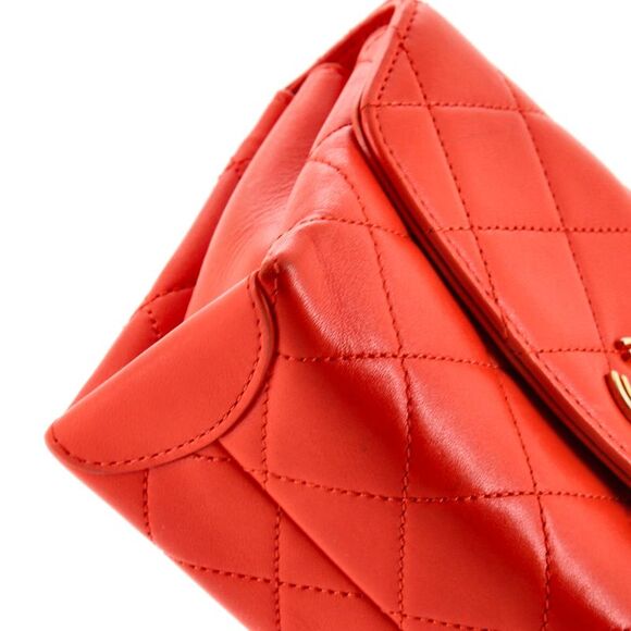 Chanel Trendy Spirit Top Handle Bag Quilted Lambskin Small Red - Picture 6 of 8